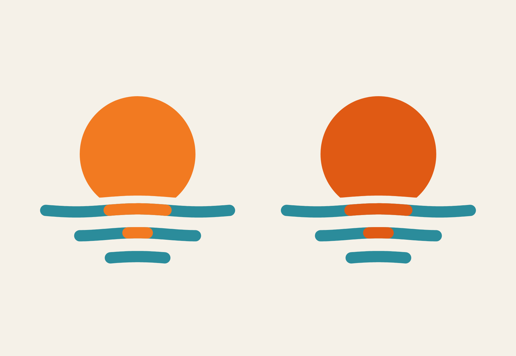 The mark in the first, lighter orange beside the deeper orange that was kept